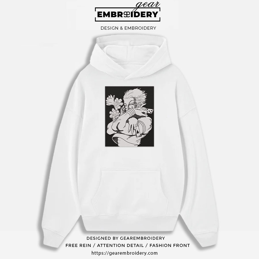 Hisoka Hunter x Hunter Anime Embroidered Design Personalized Embroidered T Shirt Sweatshirt Hoodie Clothing HXH027