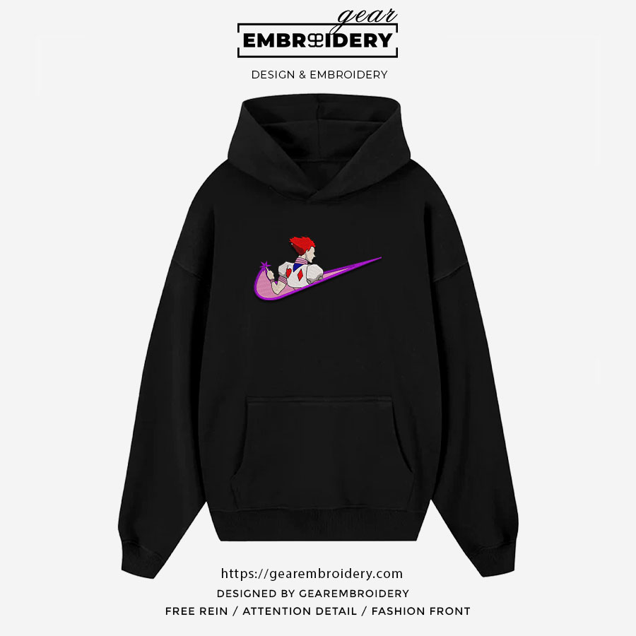 Hisoka swoosh Hunter x Hunter Nike Anime Embroidered Design Personalized Embroidered T Shirt Sweatshirt Hoodie Clothing HXH032