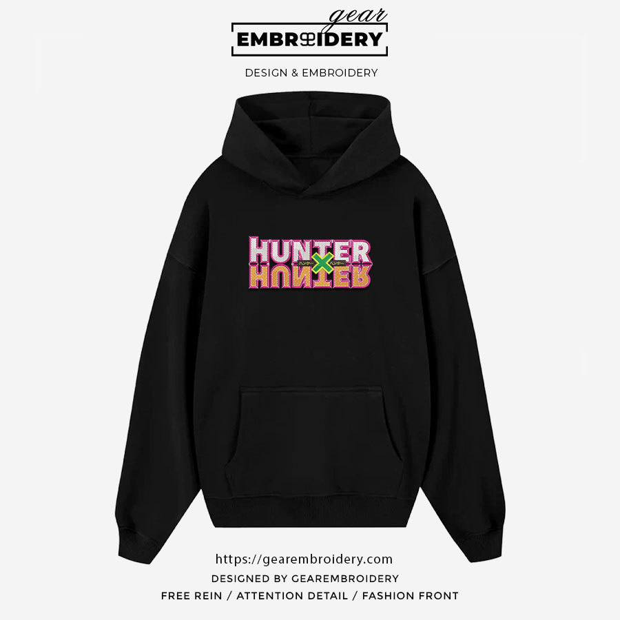 Hunter x hunter logo Hunter x Hunter Anime Embroidered Design Personalized Embroidered T Shirt Sweatshirt Hoodie Clothing HXH034