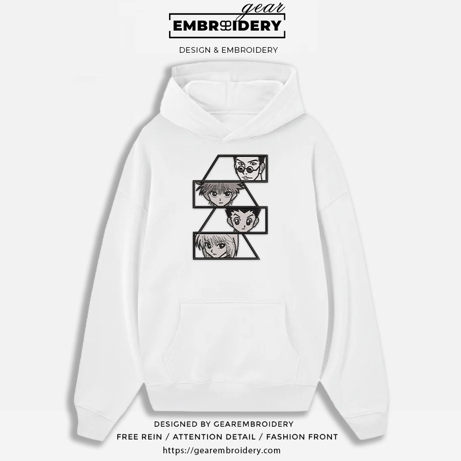 Hxh characters Hunter x Hunter Anime Embroidered Design Personalized Embroidered T Shirt Sweatshirt Hoodie Clothing HXH035