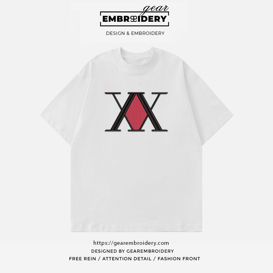 Hxh logo Hunter x Hunter Anime Embroidered Design Personalized Embroidered T Shirt Sweatshirt Hoodie Clothing HXH037