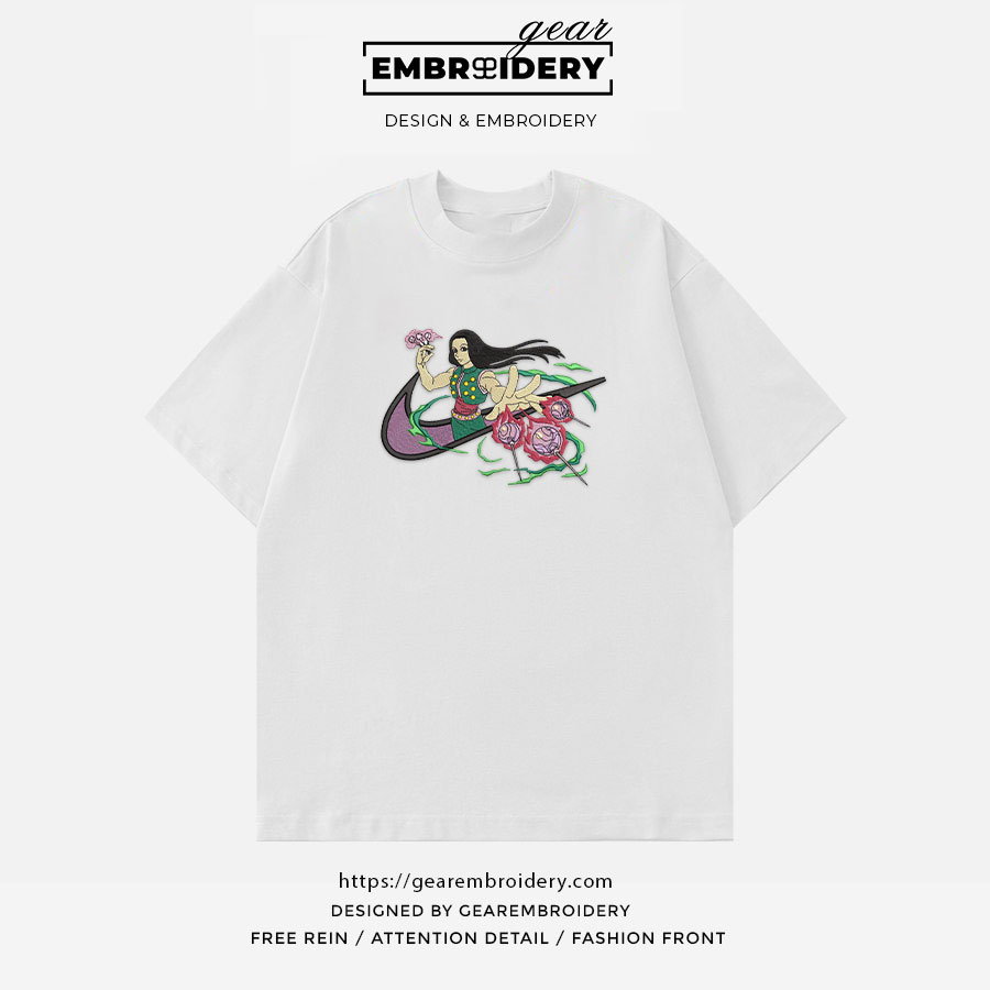 Illumi swoosh Hunter x Hunter Nike Anime Embroidered Design Personalized Embroidered T Shirt Sweatshirt Hoodie Clothing HXH038