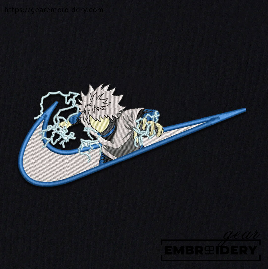 Killua swoosh Hunter x Hunter Nike Anime Embroidered Design Personalized Embroidered T Shirt Sweatshirt Hoodie Clothing HXH053