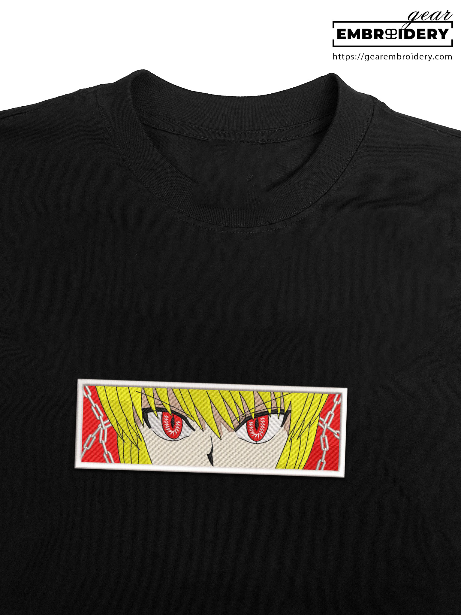 Kurapika eyes Hunter x Hunter Anime Embroidered Design Personalized Embroidered T Shirt Sweatshirt Hoodie Clothing HXH060