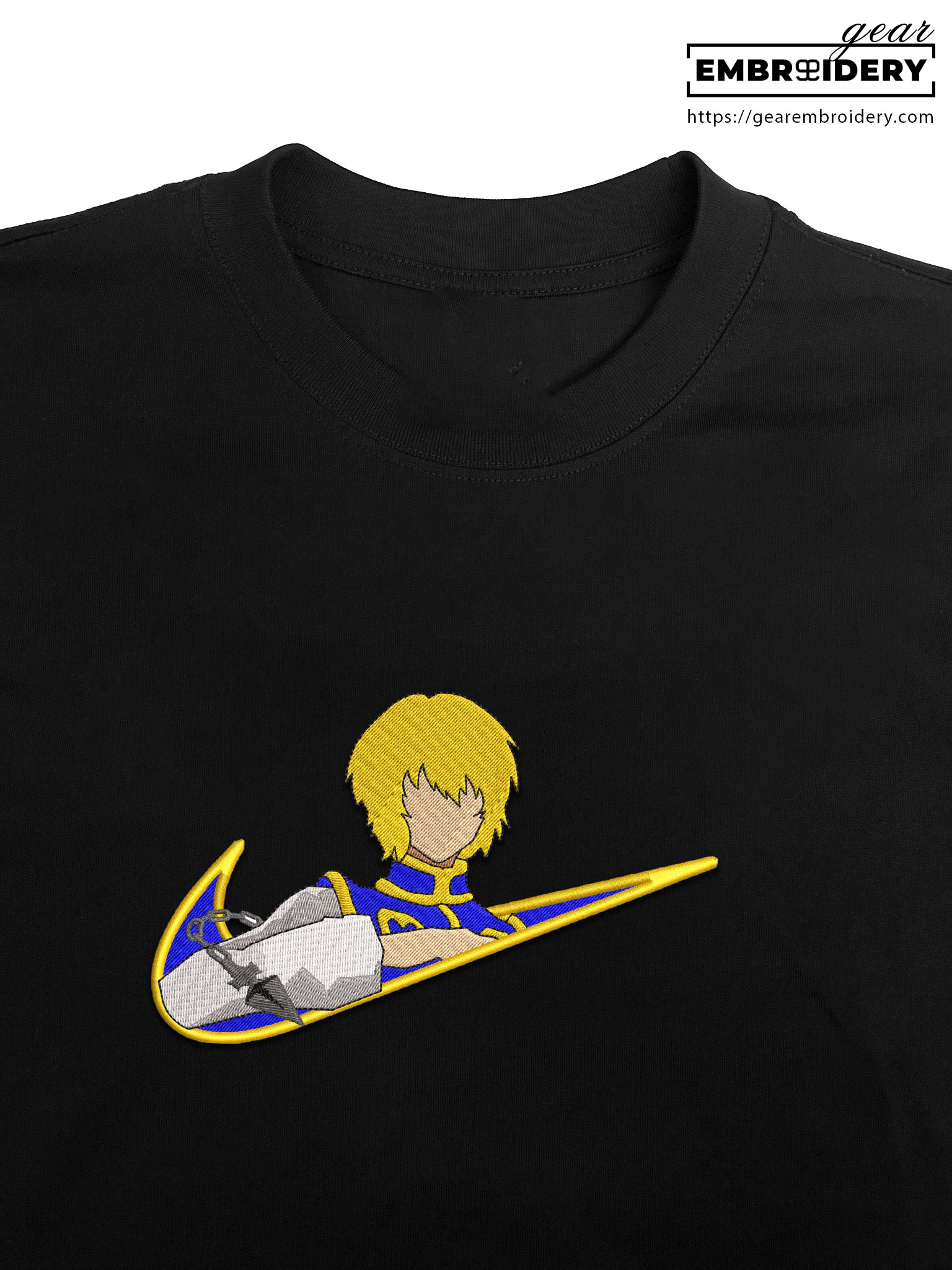 Kurapika swoosh Hunter x Hunter Nike Anime Embroidered Design Personalized Embroidered T Shirt Sweatshirt Hoodie Clothing HXH062