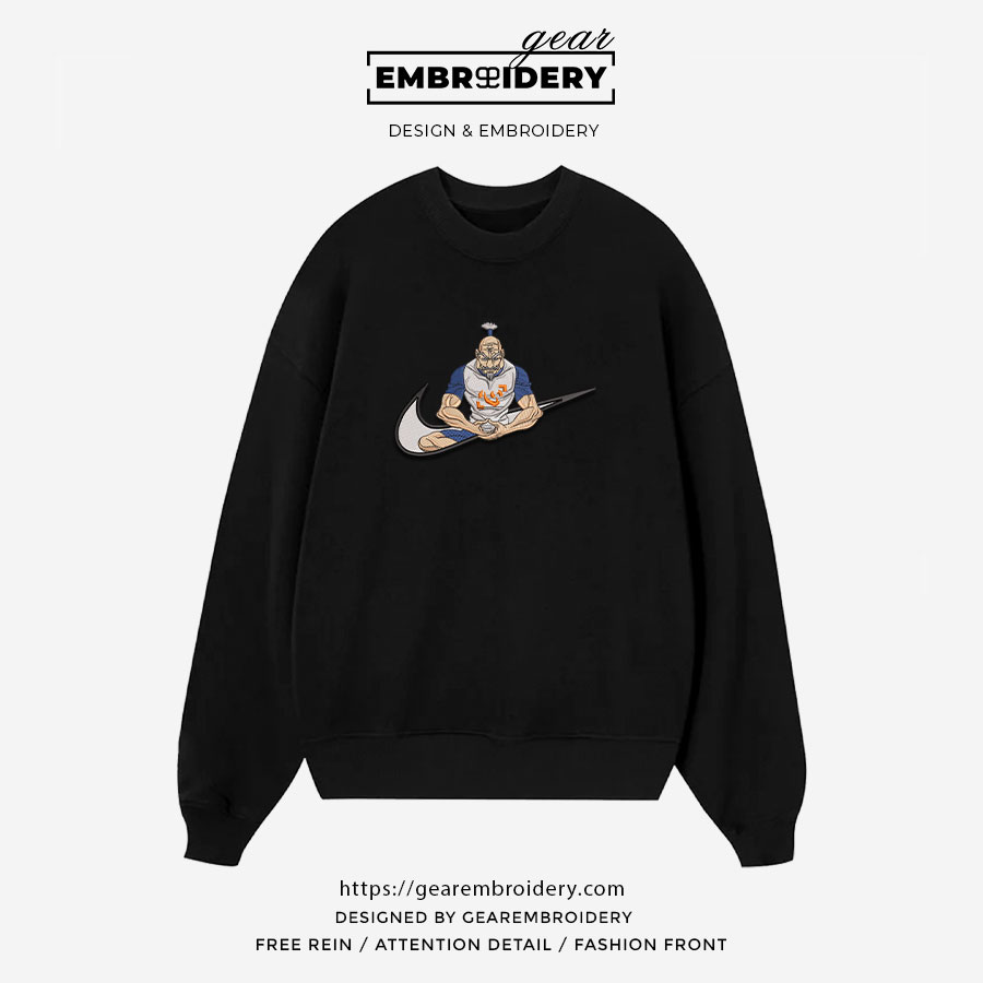 Netero swoosh Hunter x Hunter Nike Anime Embroidered Design Personalized Embroidered T Shirt Sweatshirt Hoodie Clothing HXH066