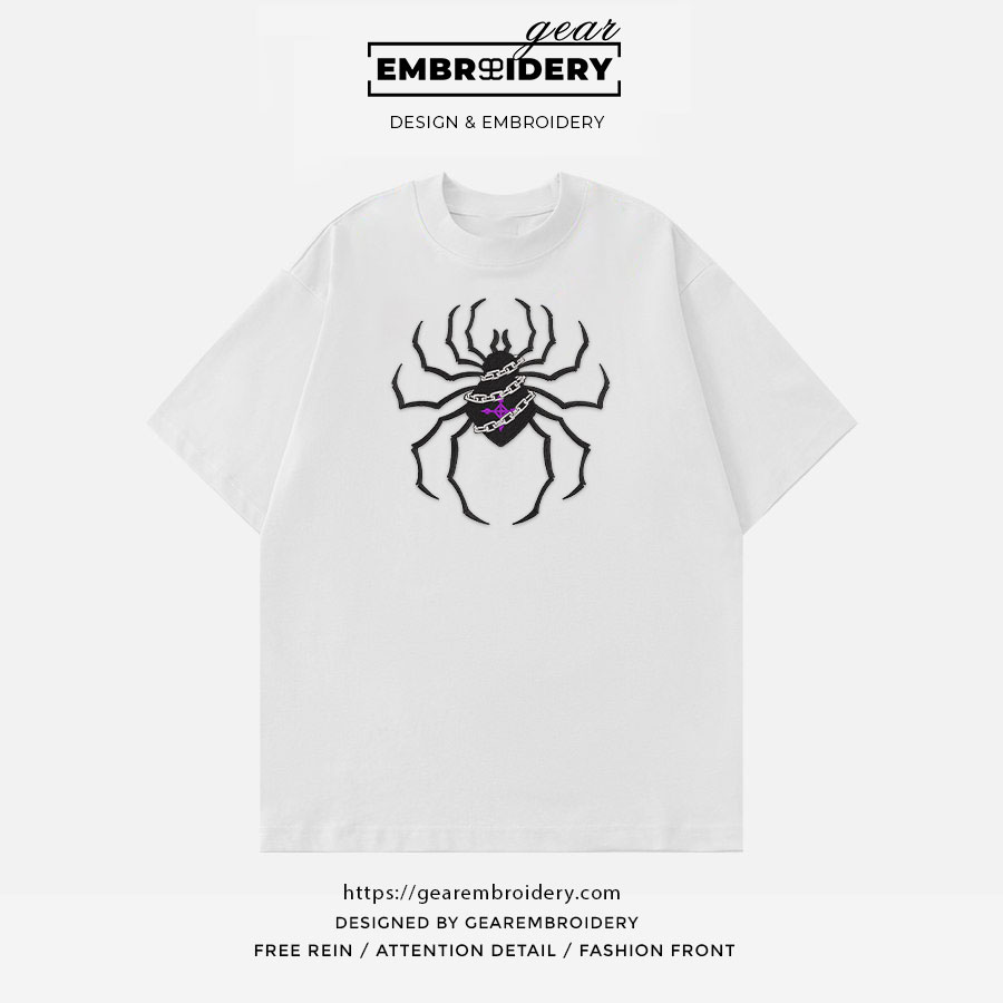 Spider chained Hunter x Hunter Anime Embroidered Design Personalized Embroidered T Shirt Sweatshirt Hoodie Clothing HXH069