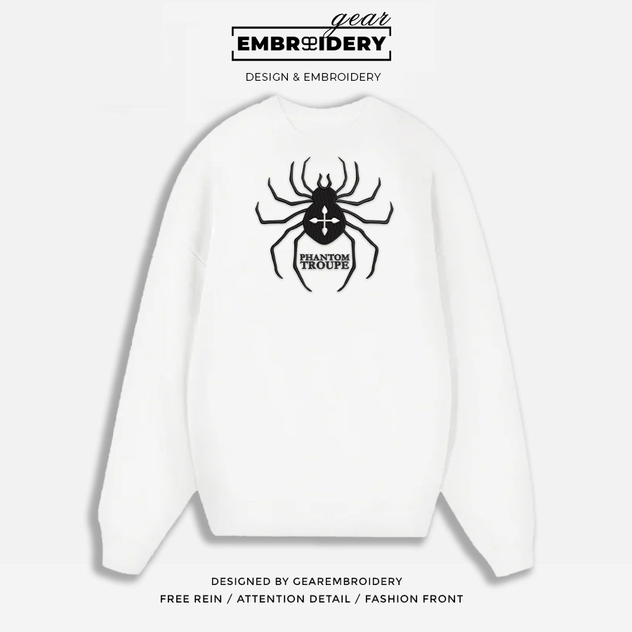 Spider phantom troupe Hunter x Hunter Anime Embroidered Design Personalized Embroidered T Shirt Sweatshirt Hoodie Clothing HXH070
