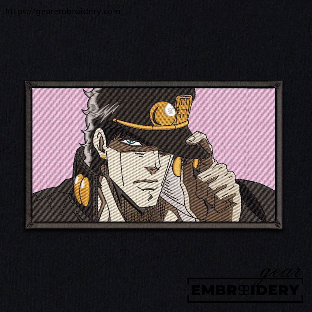 Jotaro kujo JoJo's Bizarre Adventure Embroidered Design Personalized Embroidered T Shirt Sweatshirt Hoodie Clothing JJBA013