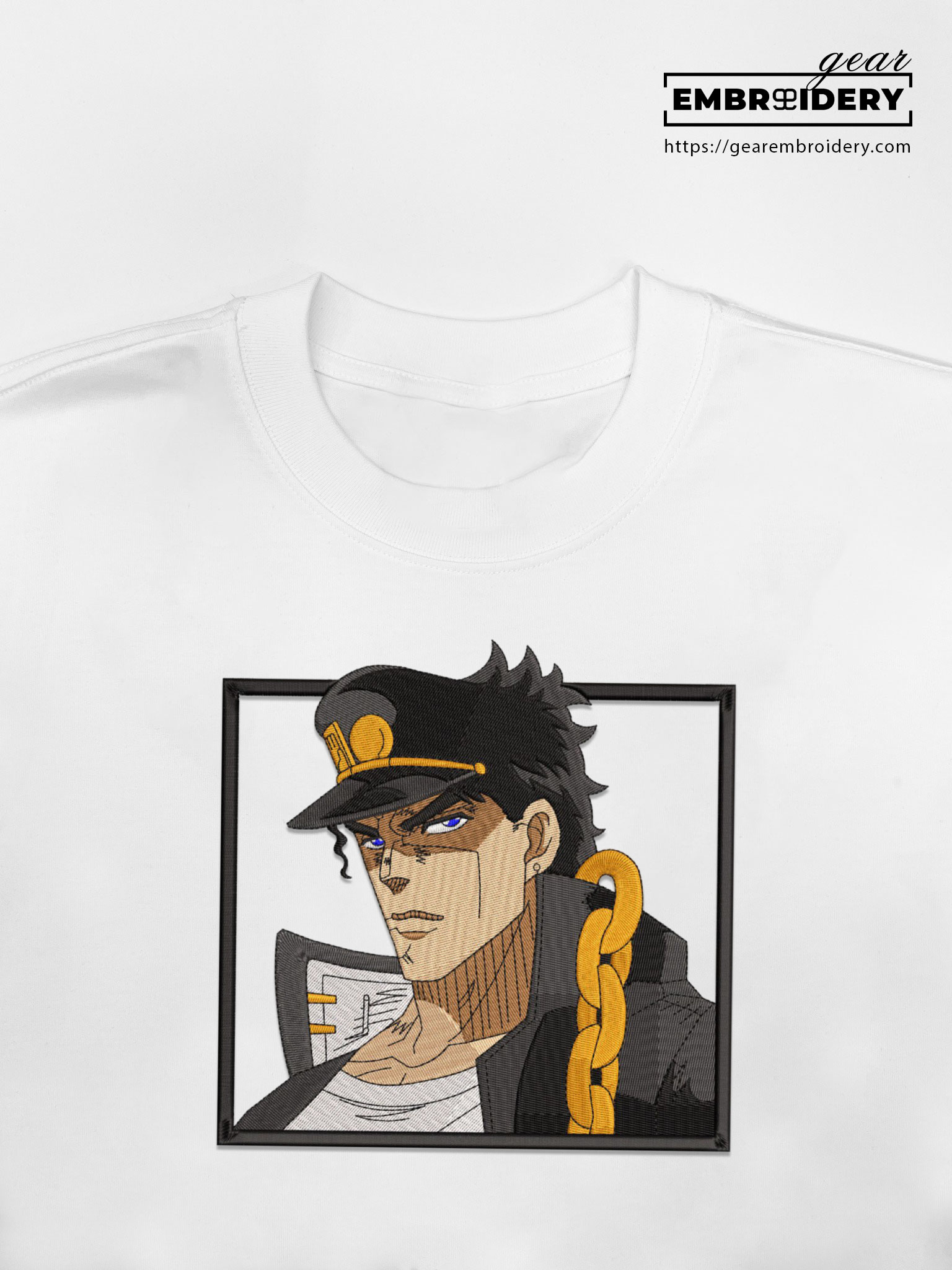 Jotaro kujo JoJo's Bizarre Adventure Embroidered Design Personalized Embroidered T Shirt Sweatshirt Hoodie Clothing JJBA014