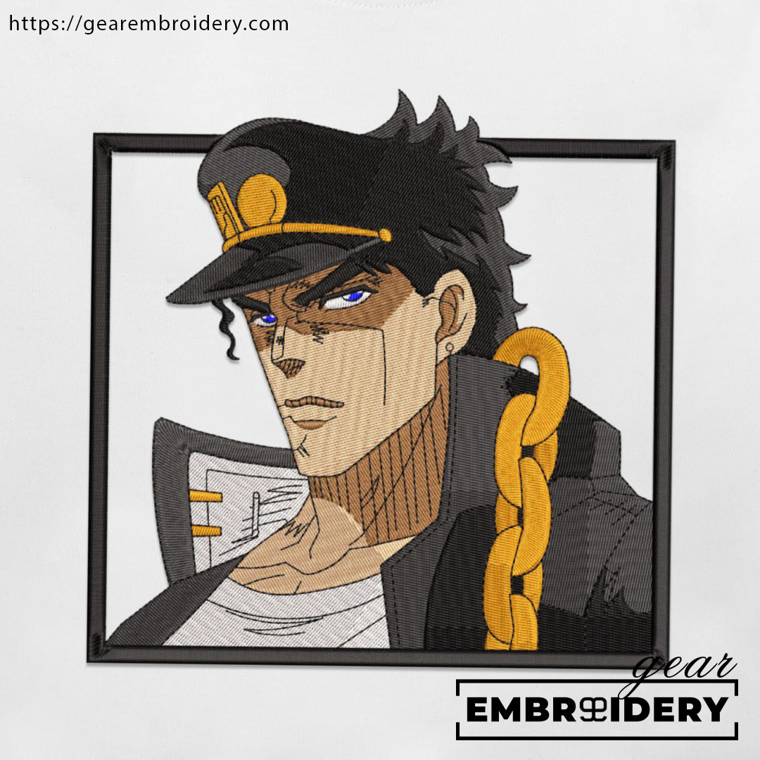 Jotaro kujo JoJo's Bizarre Adventure Embroidered Design Personalized Embroidered T Shirt Sweatshirt Hoodie Clothing JJBA014