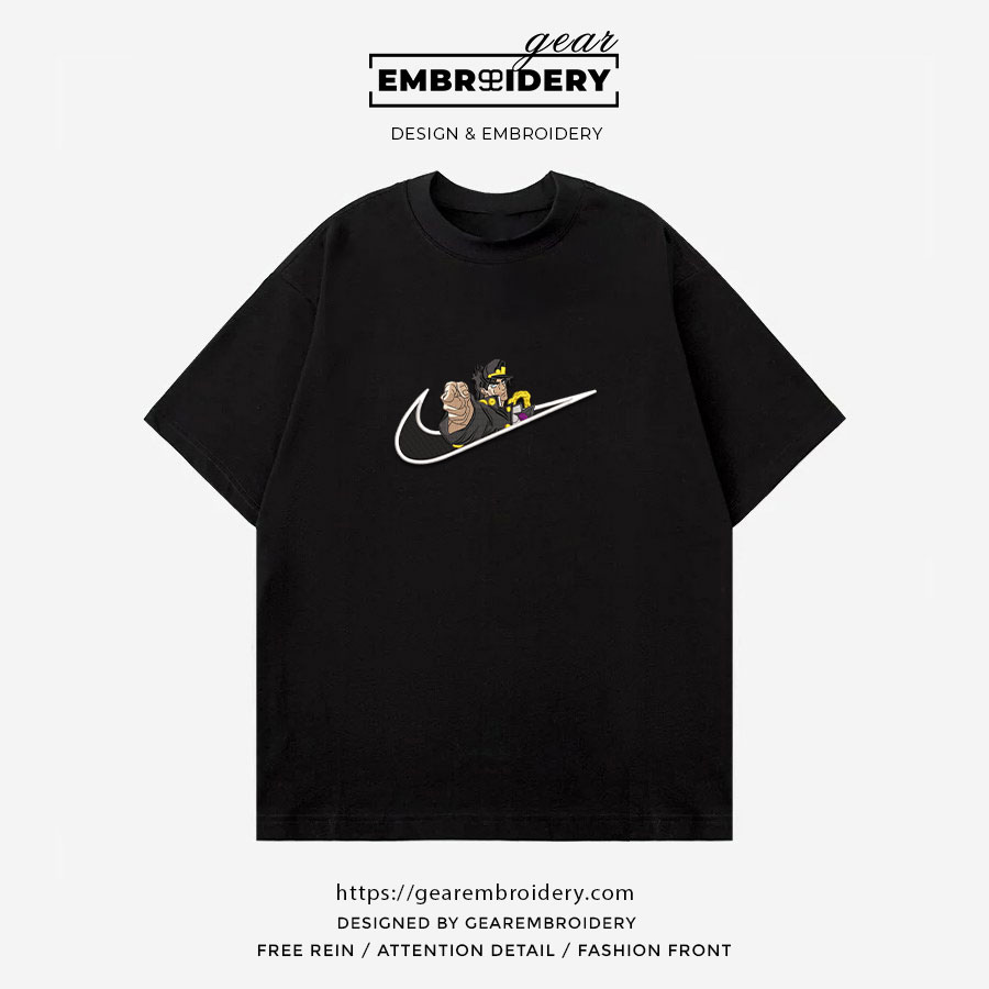 Jotaro swoosh nike JoJo's Bizarre Adventure Anime Embroidered Design Personalized Embroidered T Shirt Sweatshirt Hoodie Clothing JJBA015