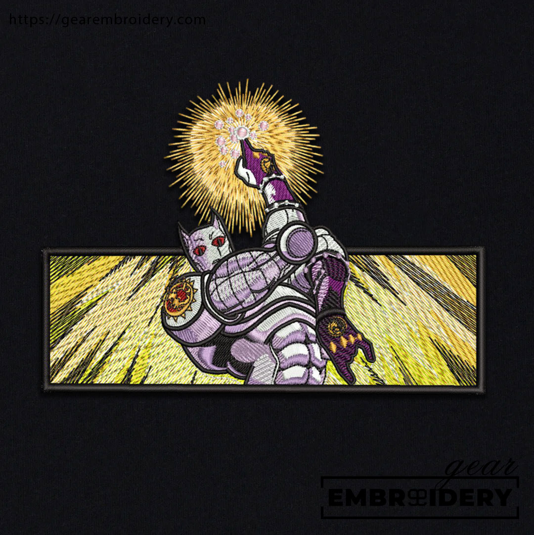 Killer Queen JoJo's Bizarre Adventure Embroidered Design Personalized Embroidered T Shirt Sweatshirt Hoodie Clothing JJBA017