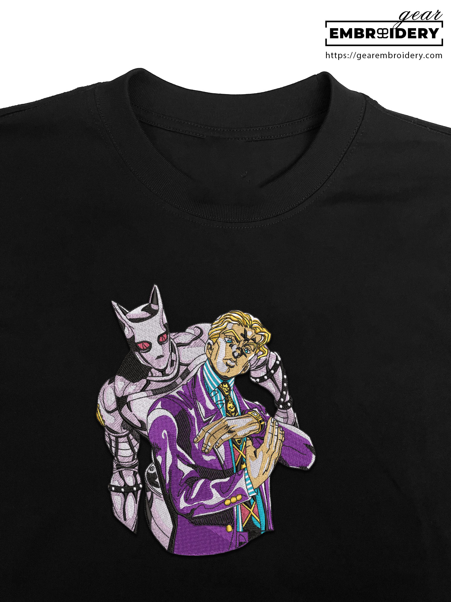 Yoshikage kira JoJo's Bizarre Adventure Embroidered Design Personalized Embroidered T Shirt Sweatshirt Hoodie Clothing JJBA019