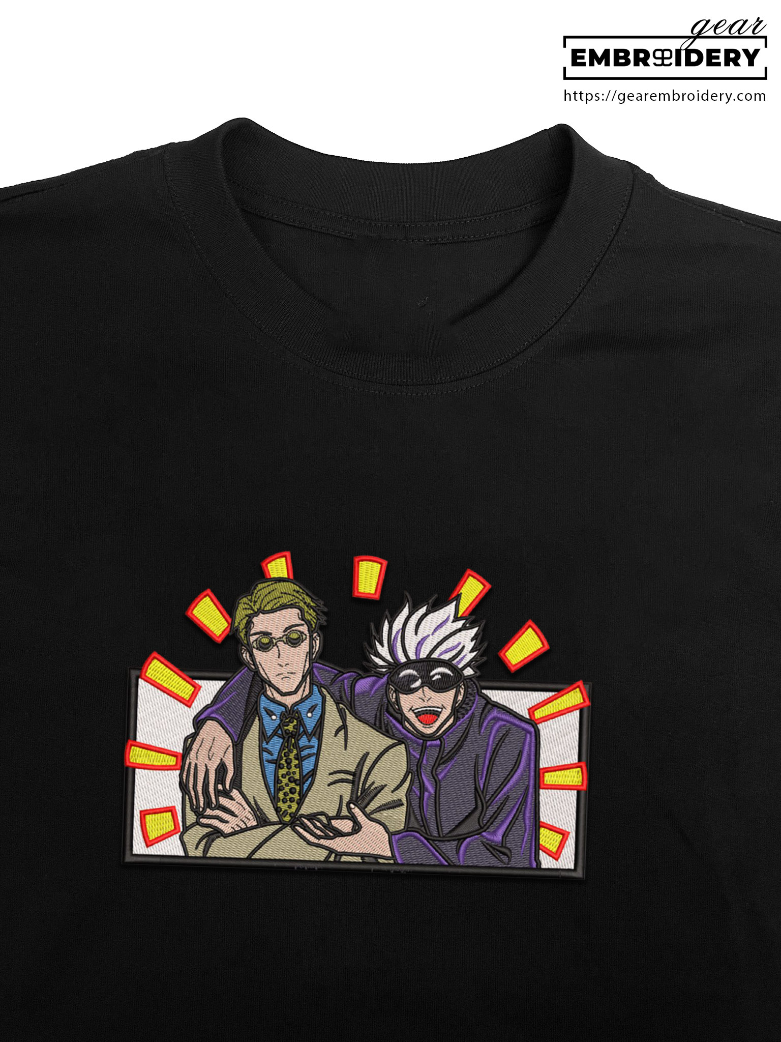 Gojo nanami Jujutsu Kaisen Anime Embroidered Design Personalized Embroidered T Shirt Sweatshirt Hoodie Clothing JK027