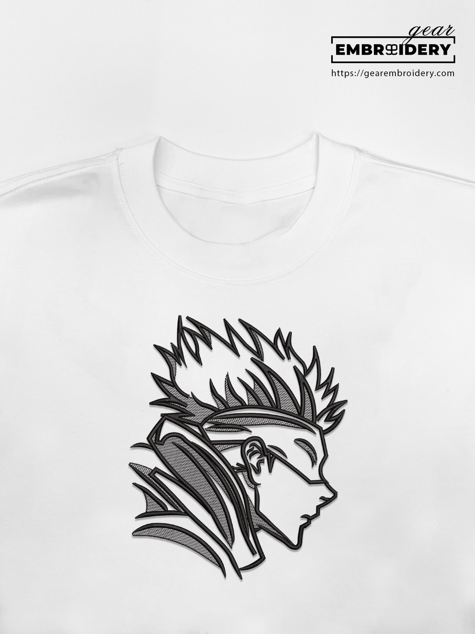 Gojo satoru Jujutsu Kaisen Anime Embroidered Design Personalized Embroidered T Shirt Sweatshirt Hoodie Clothing JK039