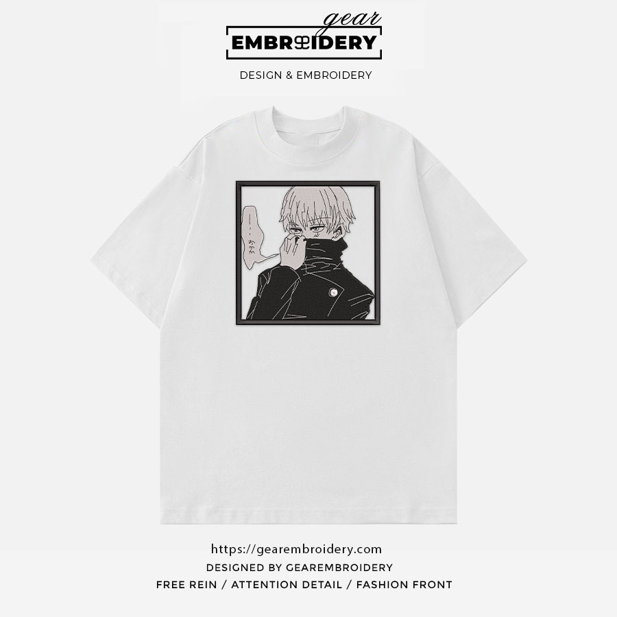 Inumaki toge Jujutsu Kaisen Anime Embroidered Design Personalized Embroidered T Shirt Sweatshirt Hoodie Clothing JK057