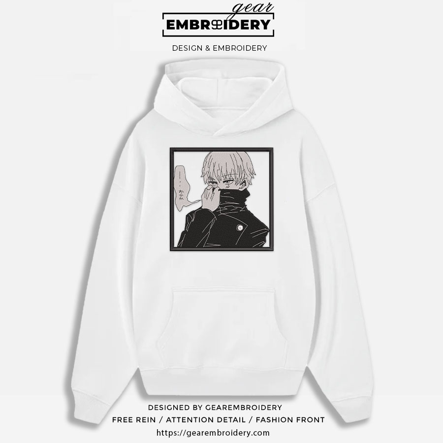 Inumaki toge Jujutsu Kaisen Anime Embroidered Design Personalized Embroidered T Shirt Sweatshirt Hoodie Clothing JK057