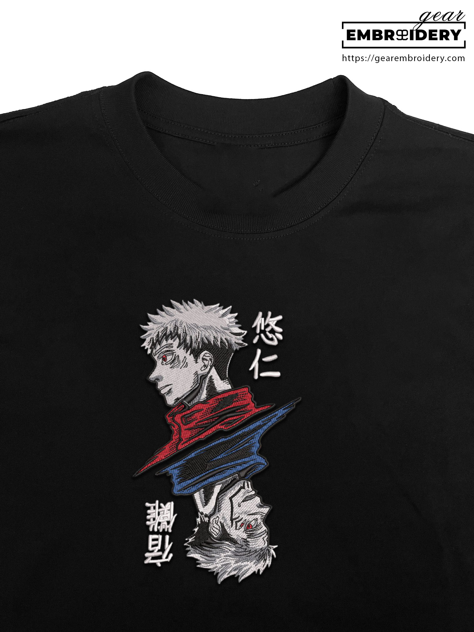 Itadori sukuna Jujutsu Kaisen Anime Embroidered Design Personalized Embroidered T Shirt Sweatshirt Hoodie Clothing JK061