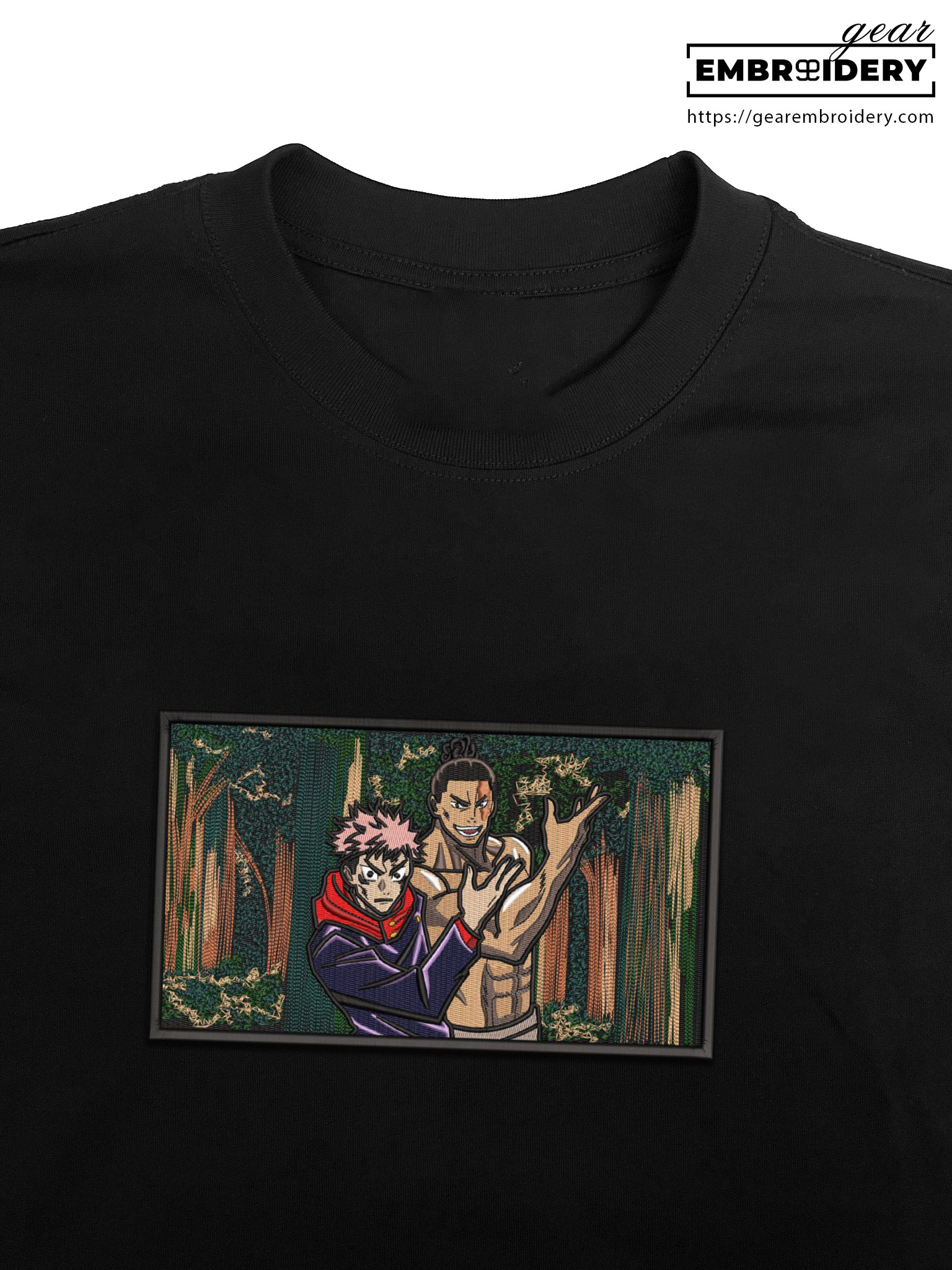 Itadori todo Jujutsu Kaisen Anime Embroidered Design Personalized Embroidered T Shirt Sweatshirt Hoodie Clothing JK063