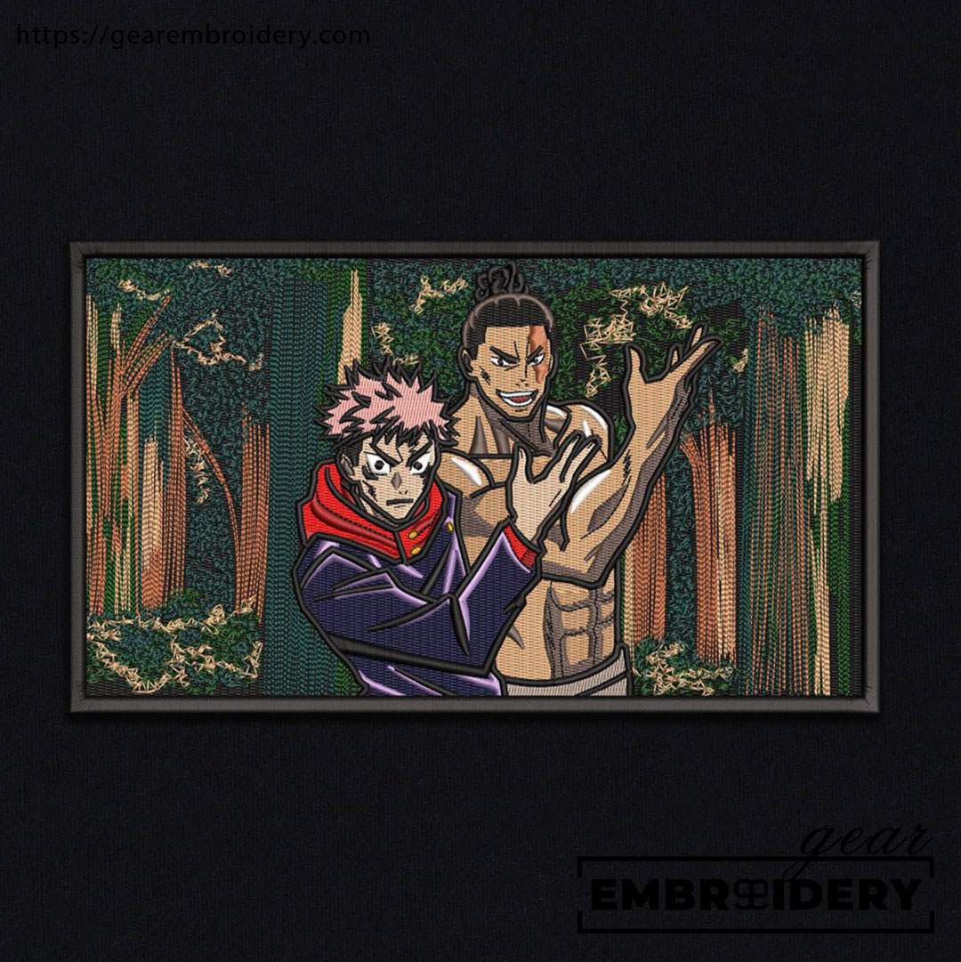 Itadori todo Jujutsu Kaisen Anime Embroidered Design Personalized Embroidered T Shirt Sweatshirt Hoodie Clothing JK063