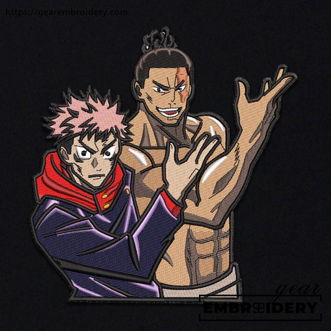 Itadori todo Jujutsu Kaisen Anime Embroidered Design Personalized Embroidered T Shirt Sweatshirt Hoodie Clothing JK064