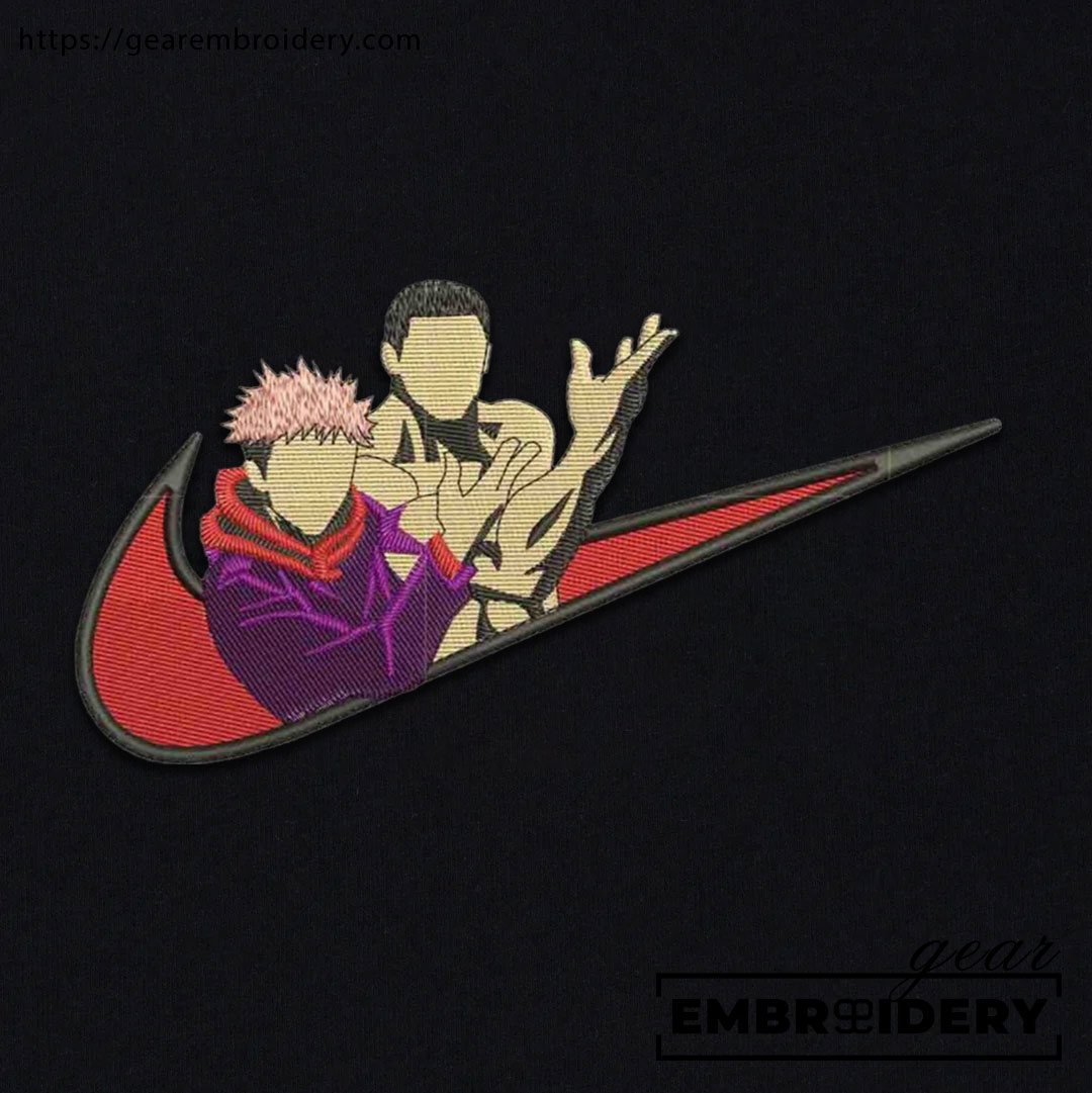 Itadori todo swoosh nike Jujutsu Kaisen Anime Embroidered Design Personalized Embroidered T Shirt Sweatshirt Hoodie Clothing  JK065
