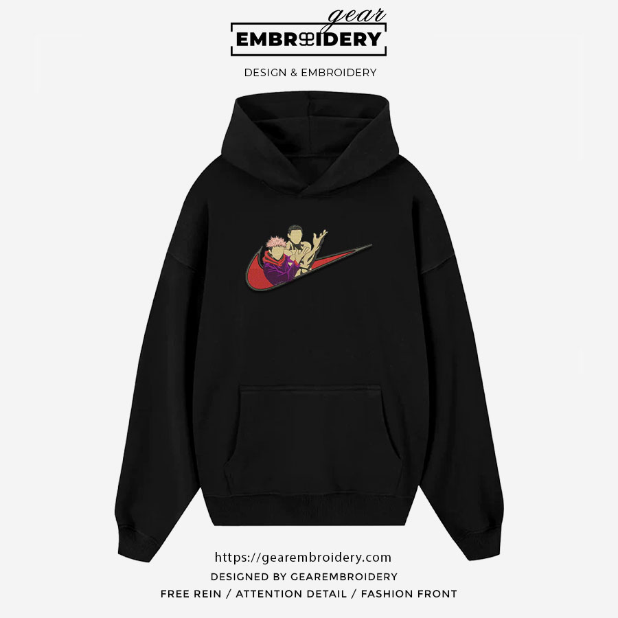 Itadori todo swoosh nike Jujutsu Kaisen Anime Embroidered Design Personalized Embroidered T Shirt Sweatshirt Hoodie Clothing  JK065