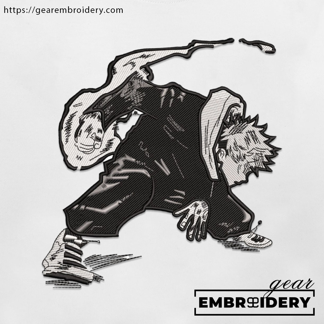 Itadori yuji Jujutsu Kaisen Anime Embroidered Design Personalized Embroidered T Shirt Sweatshirt Hoodie Clothing JK069