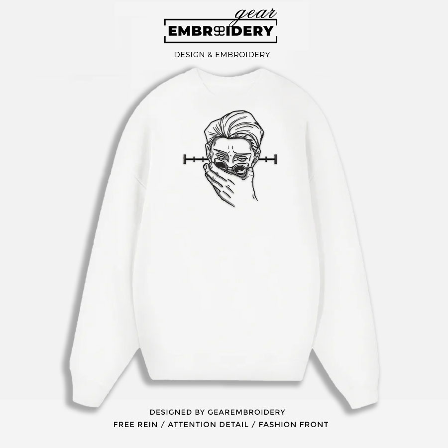 Kento Nanami Jujutsu Kaisen Anime Embroidered Design Personalized Embroidered T Shirt Sweatshirt Hoodie Clothing JK072