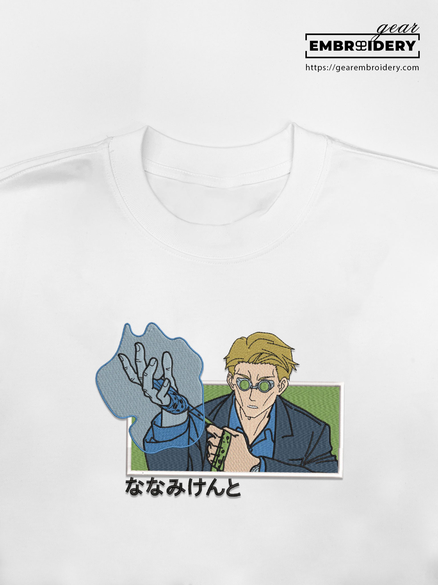 Kento nanami Jujutsu Kaisen Anime Embroidered Design Personalized Embroidered T Shirt Sweatshirt Hoodie Clothing JK073