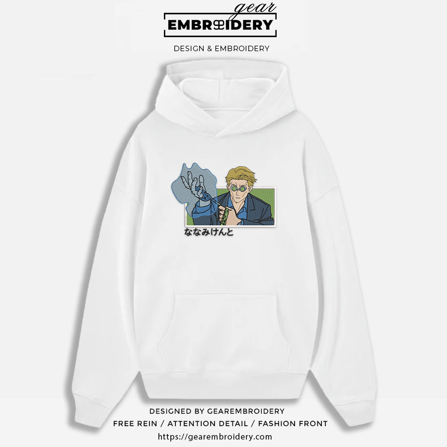 Kento nanami Jujutsu Kaisen Anime Embroidered Design Personalized Embroidered T Shirt Sweatshirt Hoodie Clothing JK073