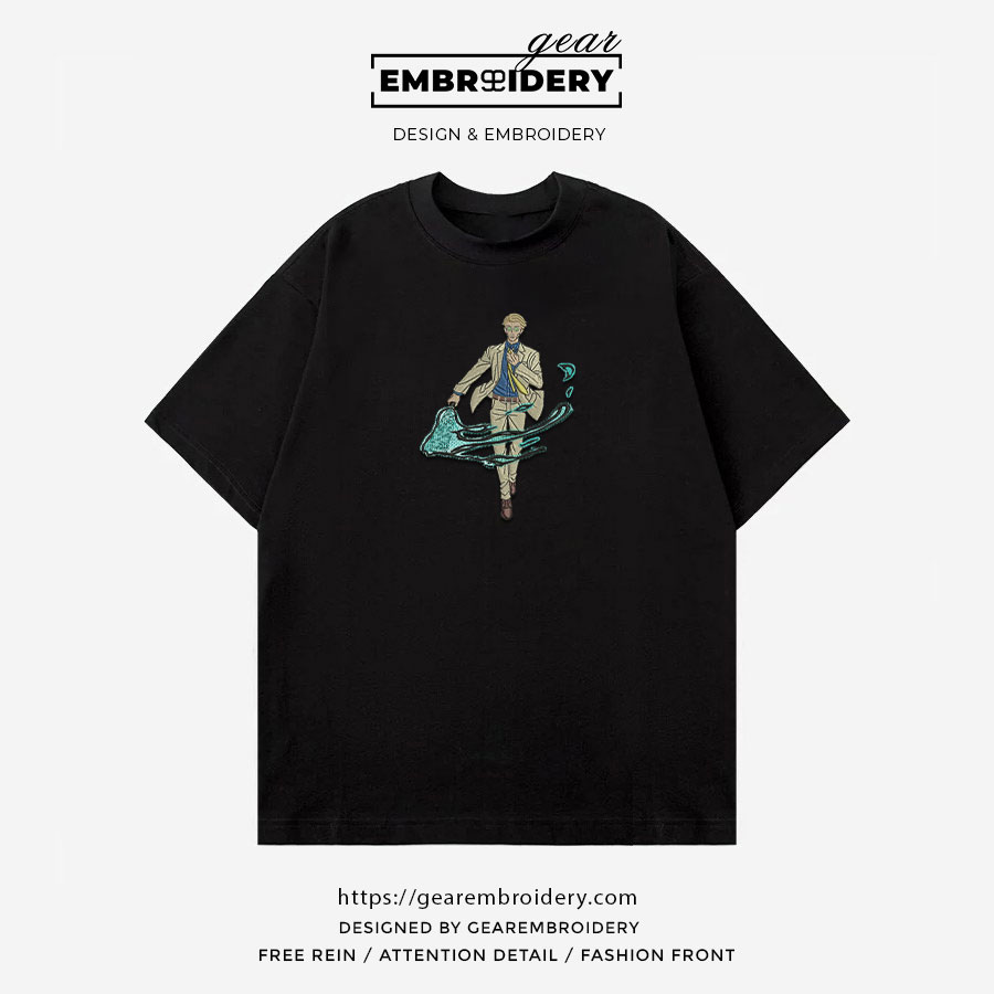 Kento nanami Jujutsu Kaisen Anime Embroidered Design Personalized Embroidered T Shirt Sweatshirt Hoodie Clothing JK074
