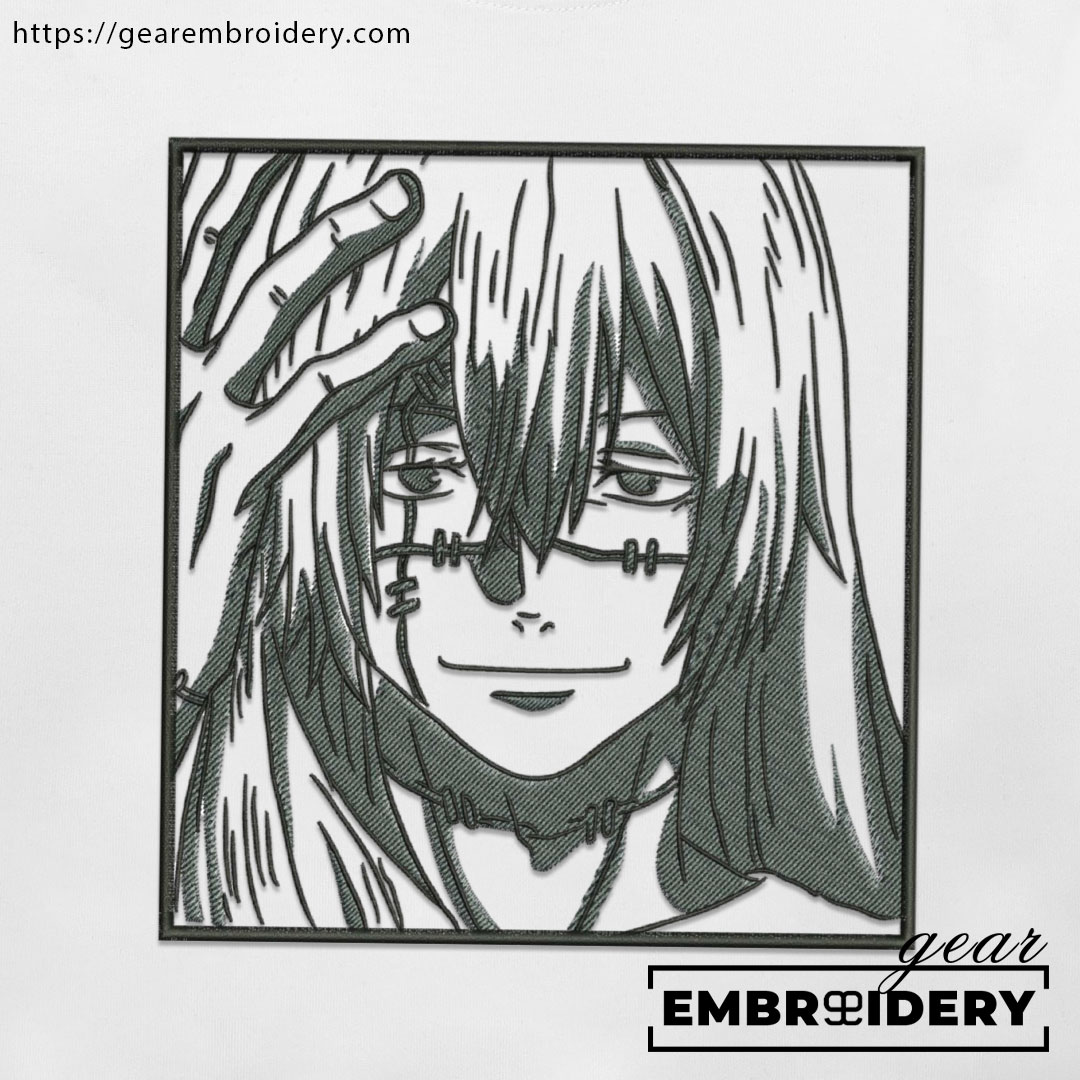 Mahito Jujutsu Kaisen Anime Embroidered Design Personalized Embroidered T Shirt Sweatshirt Hoodie Clothing JK076