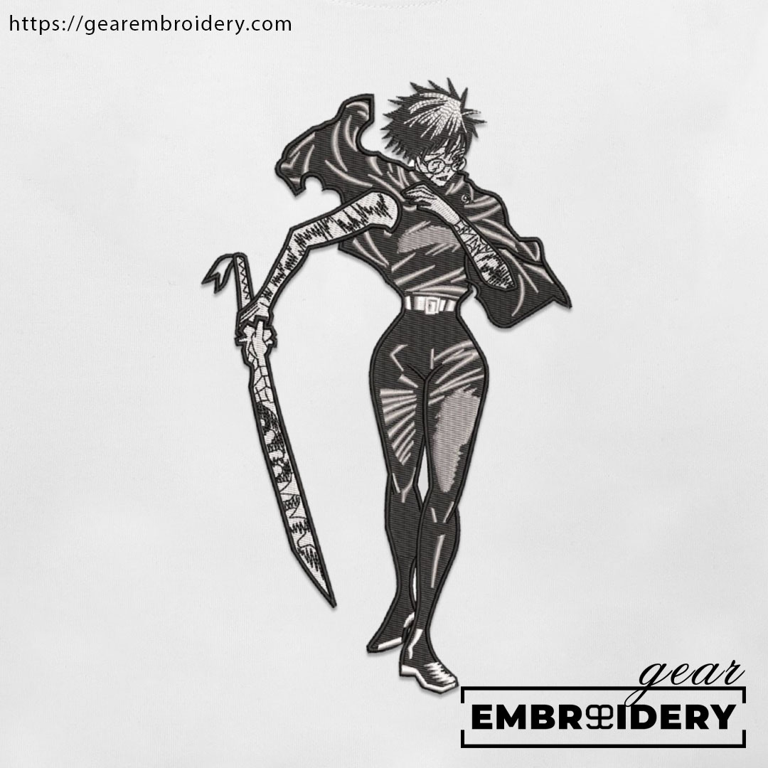 Maki zenin Jujutsu Kaisen Anime Embroidered Design Personalized Embroidered T Shirt Sweatshirt Hoodie Clothing JK077