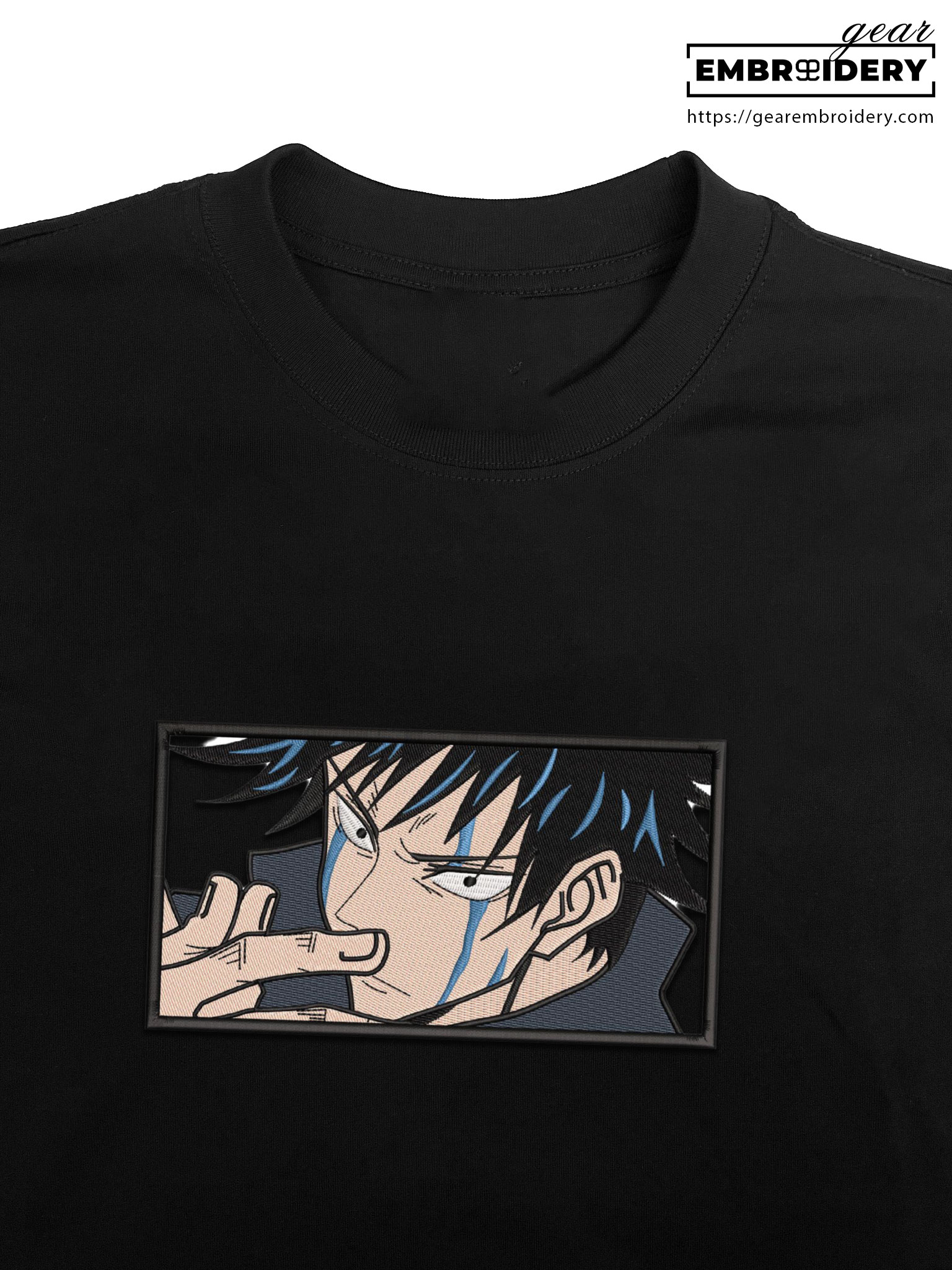 Megumi fushiguro Jujutsu Kaisen Anime Embroidered Design Personalized Embroidered T Shirt Sweatshirt Hoodie Clothing JK080