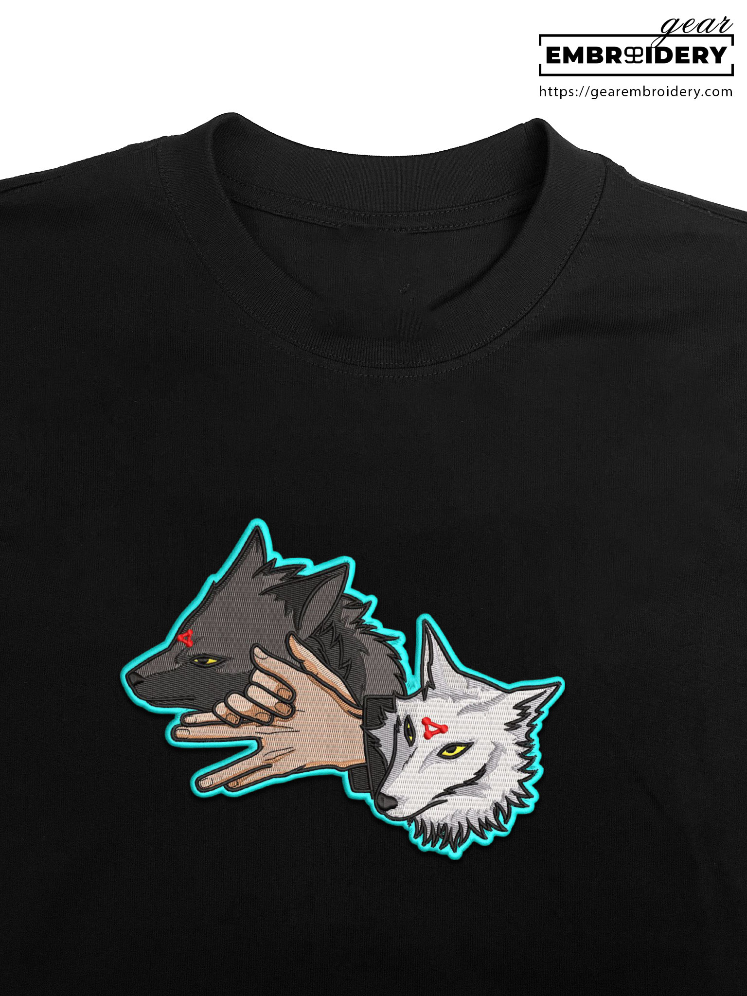 Megumi wolves Jujutsu Kaisen Anime Embroidered Design Personalized Embroidered T Shirt Sweatshirt Hoodie Clothing JK085