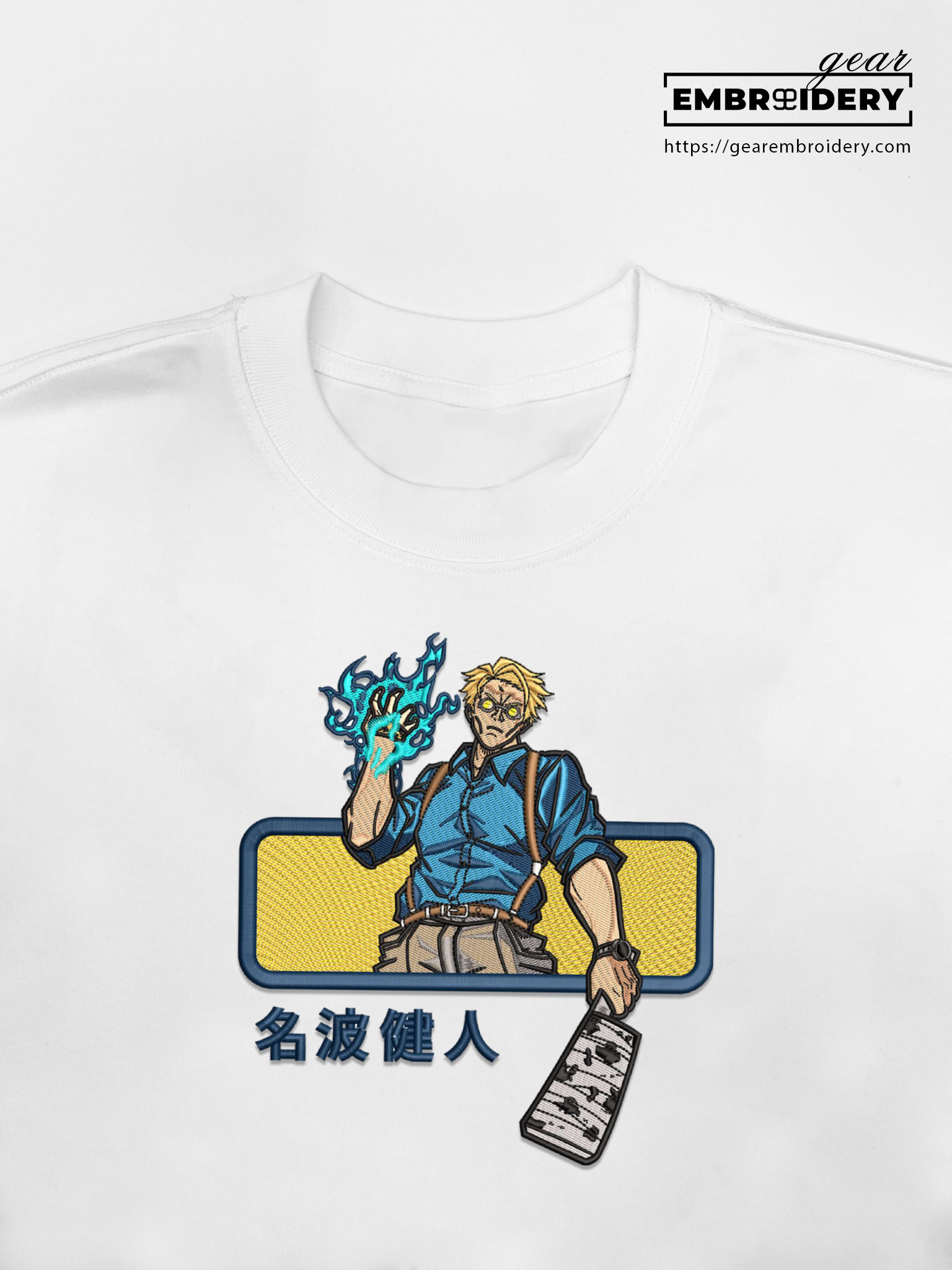 Nanami Jujutsu Kaisen Anime Embroidered Design Personalized Embroidered T Shirt Sweatshirt Hoodie Clothing JK088