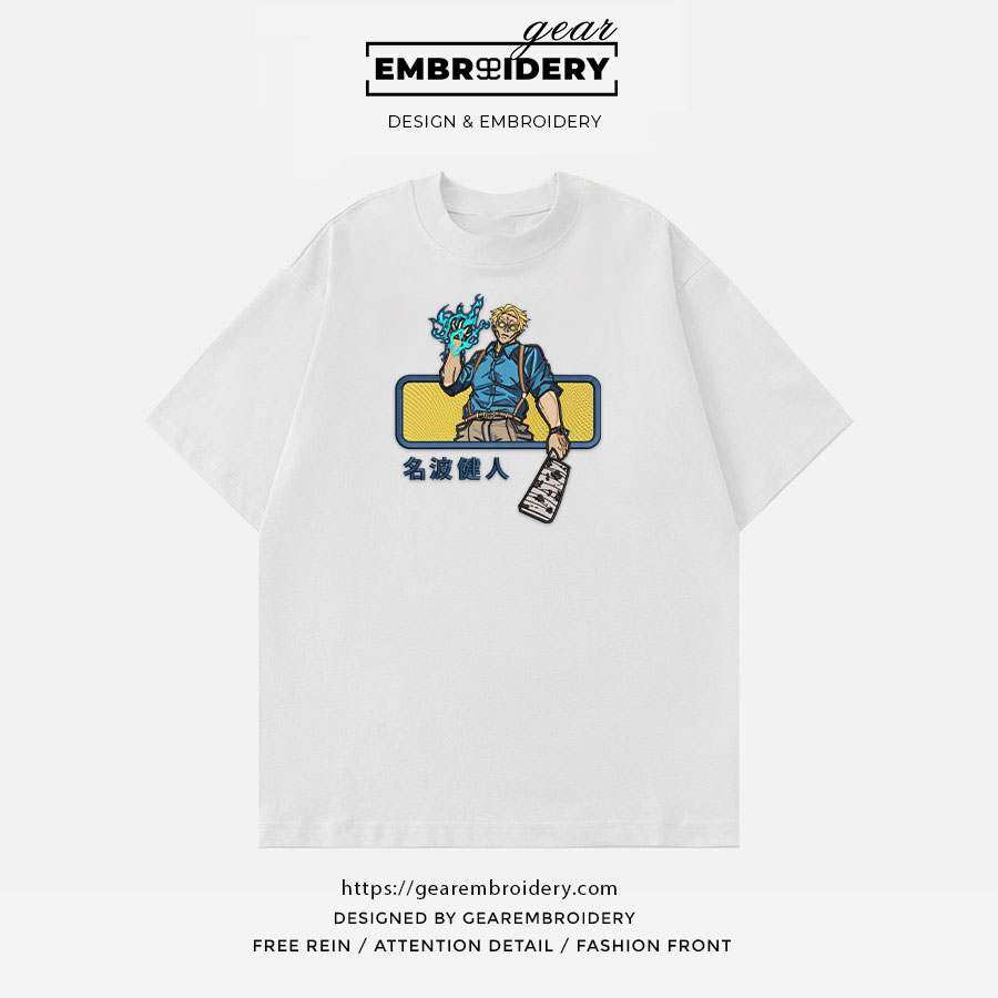 Nanami Jujutsu Kaisen Anime Embroidered Design Personalized Embroidered T Shirt Sweatshirt Hoodie Clothing JK088