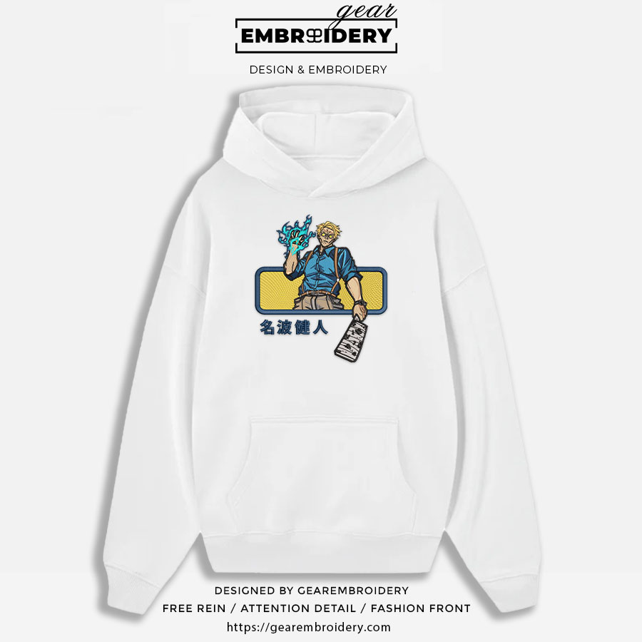 Nanami Jujutsu Kaisen Anime Embroidered Design Personalized Embroidered T Shirt Sweatshirt Hoodie Clothing JK088