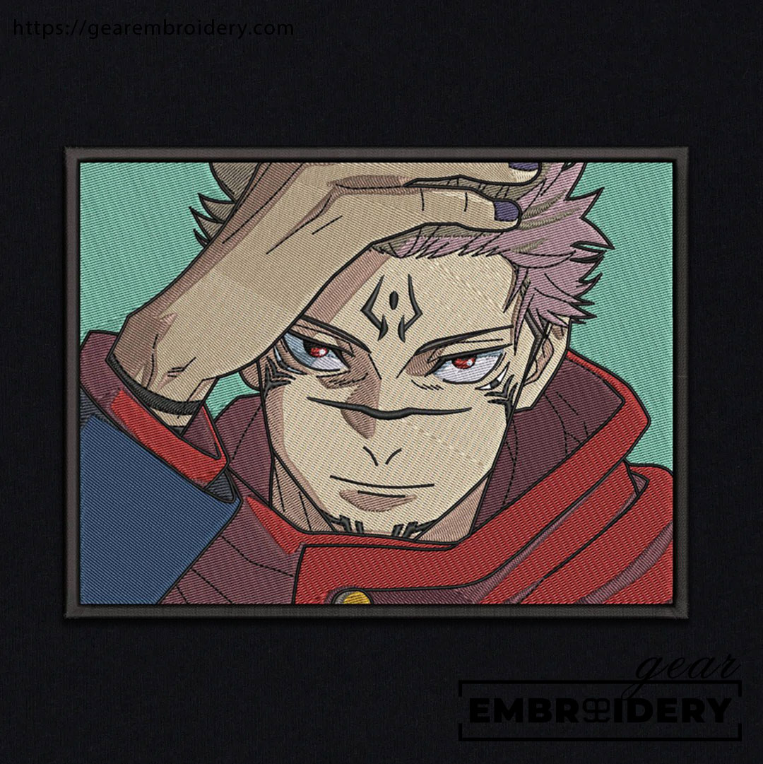 Ryomen sukuna Jujutsu Kaisen Anime Embroidered Design Personalized Embroidered T Shirt Sweatshirt Hoodie Clothing JK092
