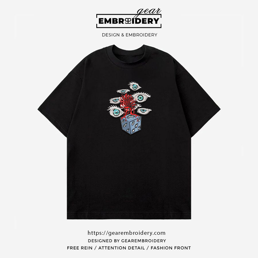 Six Eyes cube Jujutsu Kaisen Anime Embroidered Design Personalized Embroidered T Shirt Sweatshirt Hoodie Clothing JK098