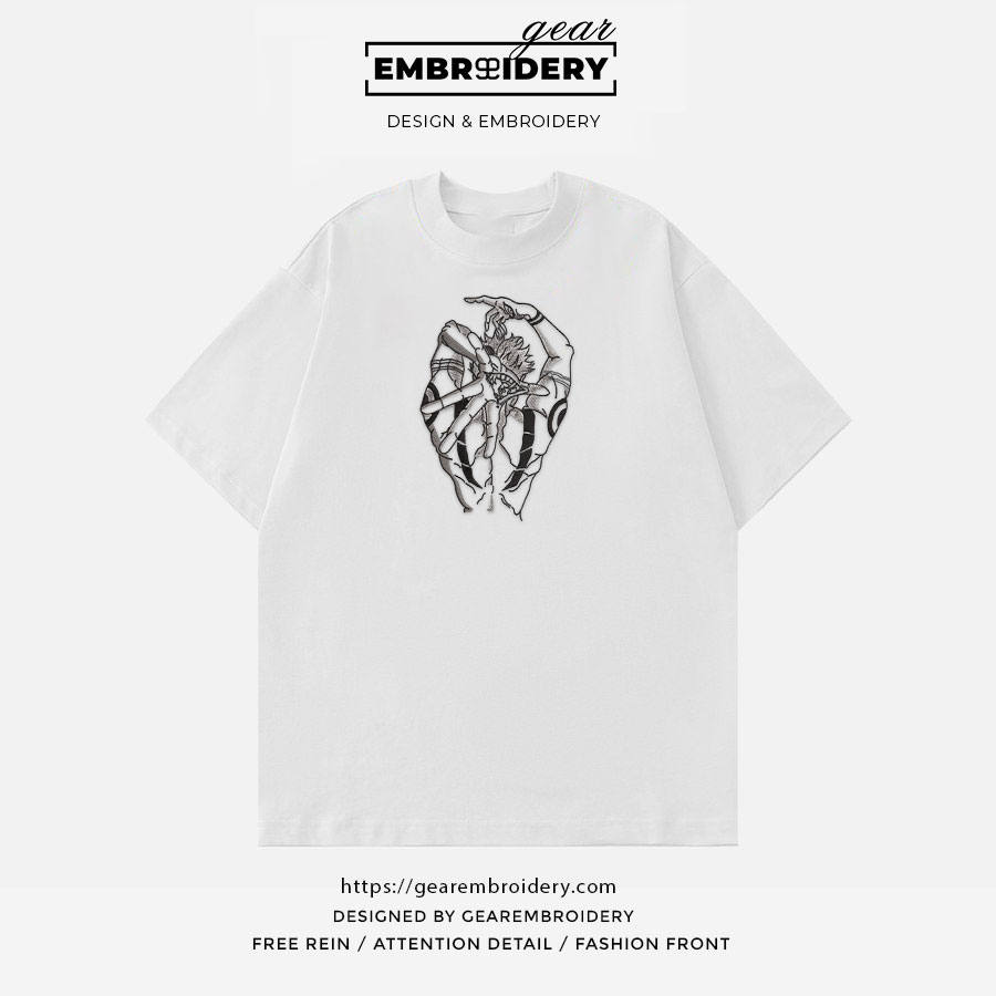 Sukuna back Jujutsu Kaisen Anime Embroidered Design Personalized Embroidered T Shirt Sweatshirt Hoodie Clothing JK099