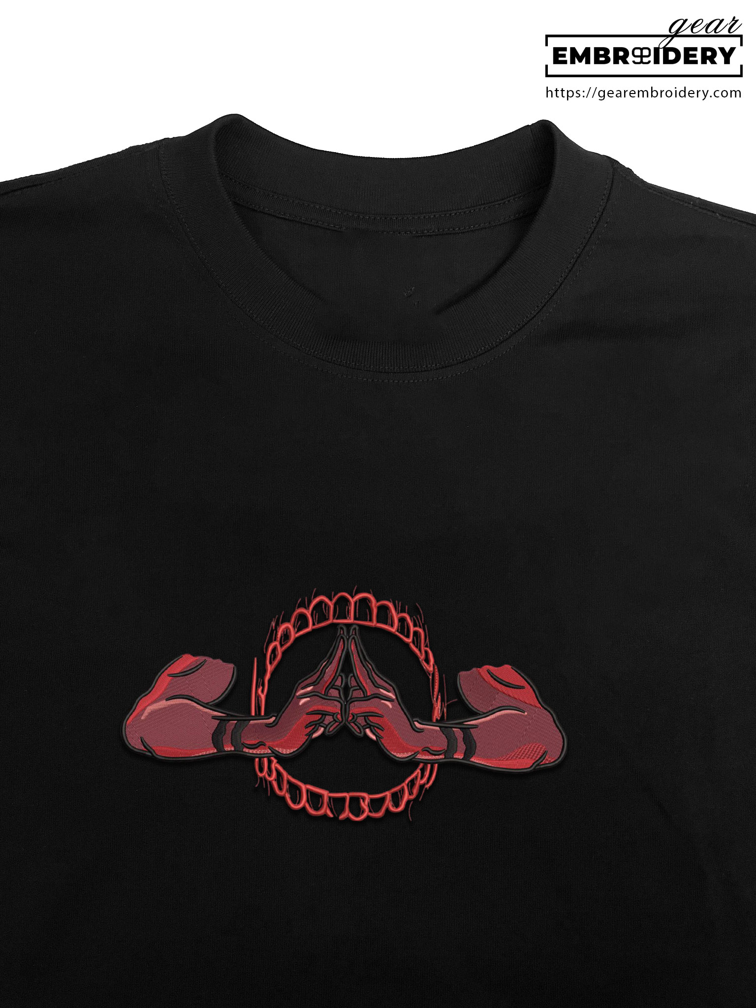 Sukuna domain hands Jujutsu Kaisen Anime Embroidered Design Personalized Embroidered T Shirt Sweatshirt Hoodie Clothing JK103