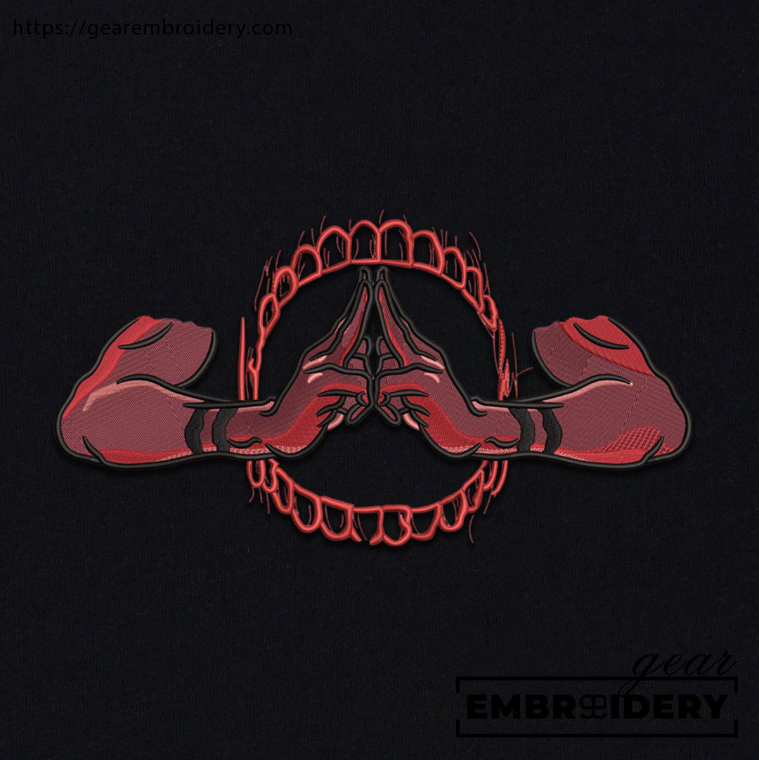 Sukuna domain hands Jujutsu Kaisen Anime Embroidered Design Personalized Embroidered T Shirt Sweatshirt Hoodie Clothing JK103