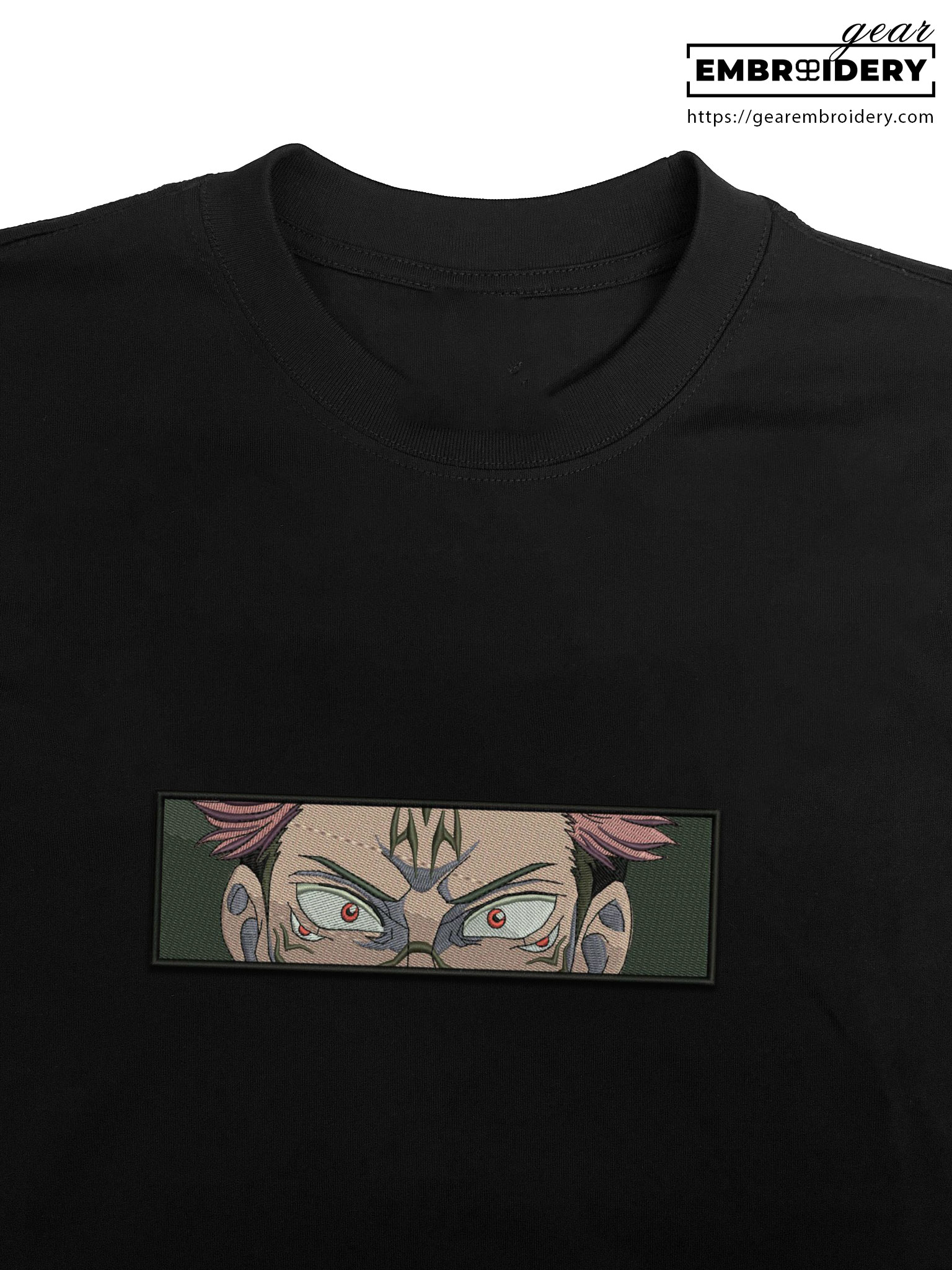 Sukuna eyes Jujutsu Kaisen Anime Embroidered Design Personalized Embroidered T Shirt Sweatshirt Hoodie Clothing JK107