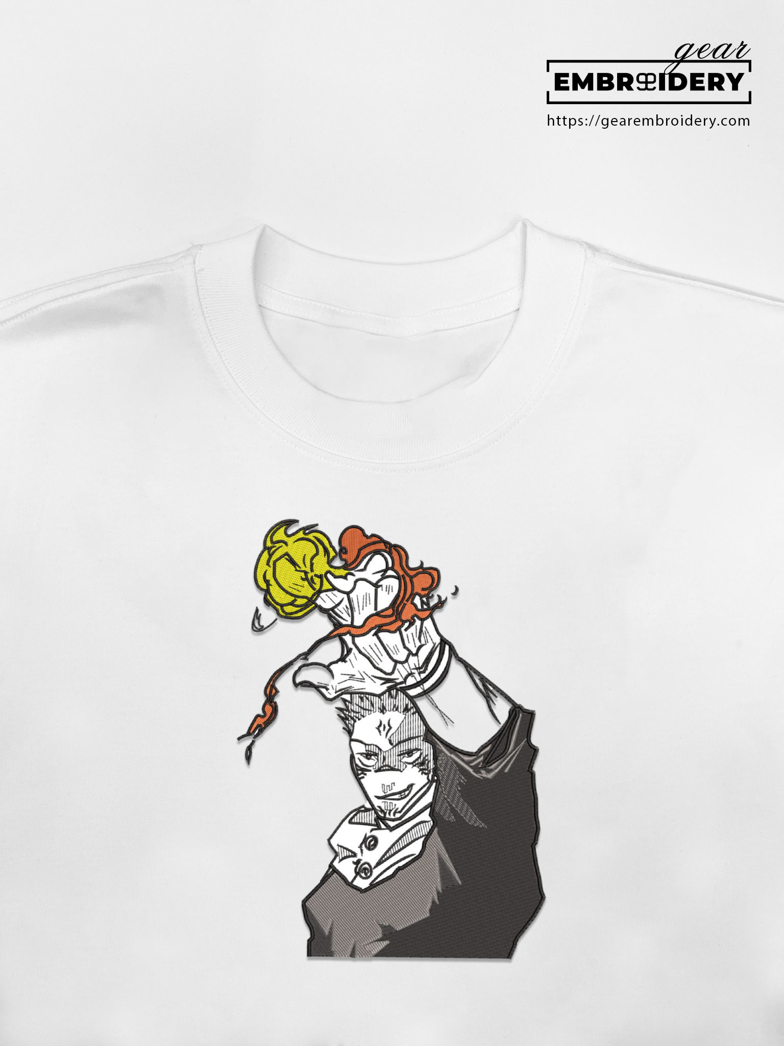 Sukuna fuga Jujutsu Kaisen Anime Embroidered Design Personalized Embroidered T Shirt Sweatshirt Hoodie Clothing JK108