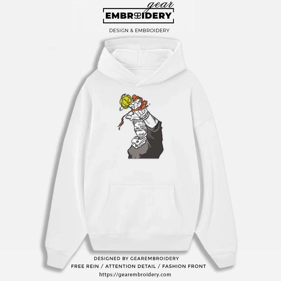 Sukuna fuga Jujutsu Kaisen Anime Embroidered Design Personalized Embroidered T Shirt Sweatshirt Hoodie Clothing JK108