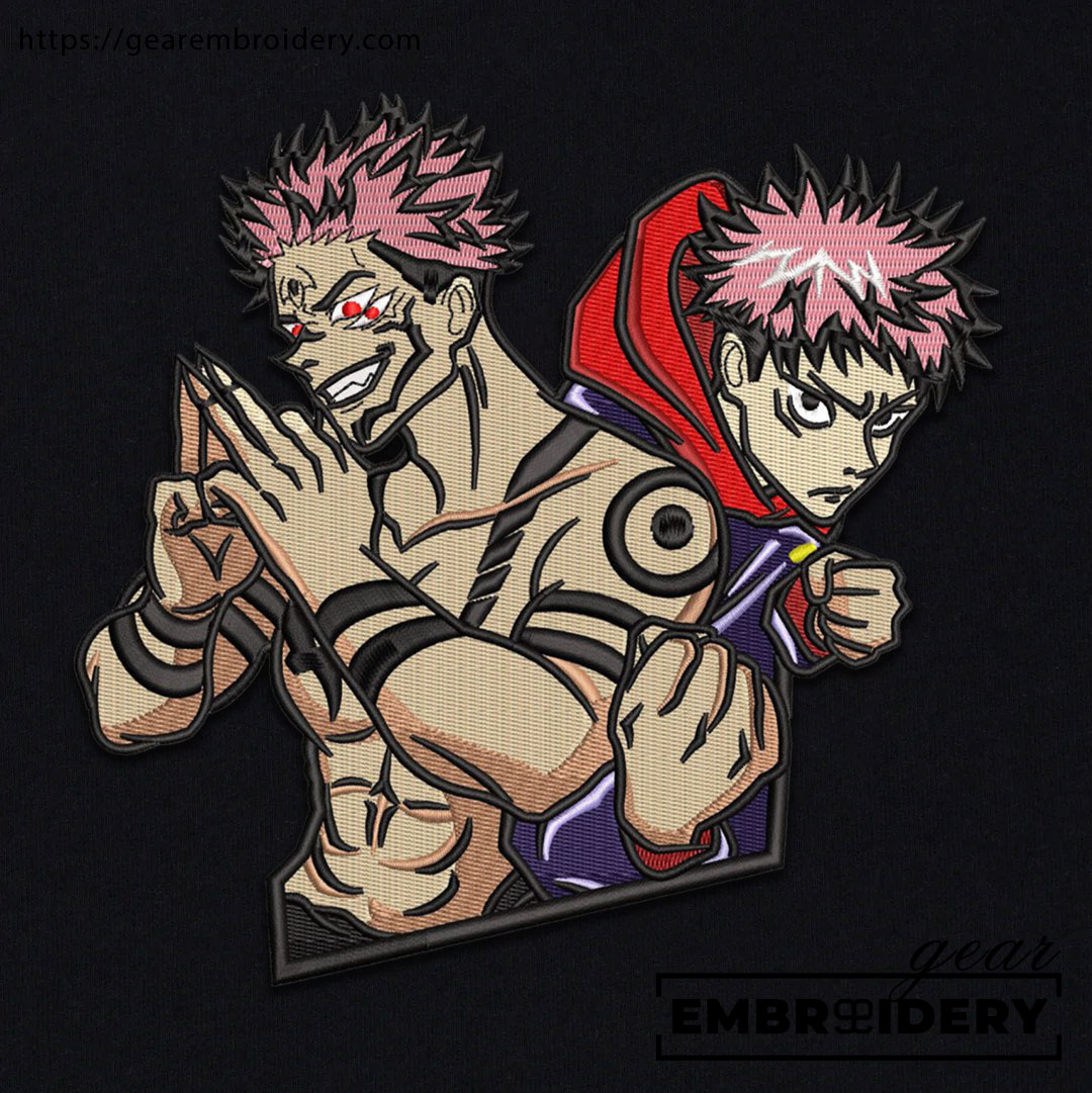 Sukuna itadori Jujutsu Kaisen Anime Embroidered Design Personalized Embroidered T Shirt Sweatshirt Hoodie Clothing JK111