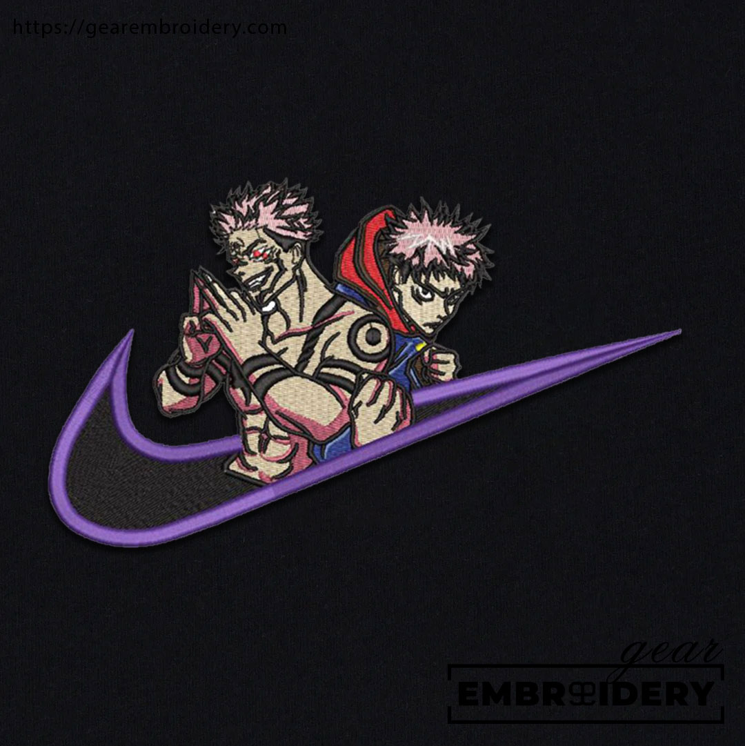 Sukuna itadori swoosh nike Jujutsu Kaisen Anime Embroidered Design Personalized Embroidered T Shirt Sweatshirt Hoodie Clothing  JK112
